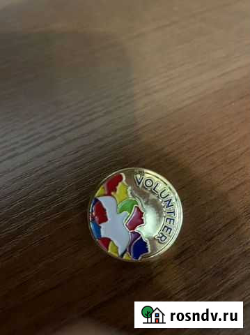 Значок волонтера вфмс 2017 Новосибирск - изображение 1