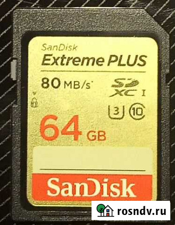 Карта памяти SanDisk Extreme Plus sdxc 64Gb Кизляр - изображение 1