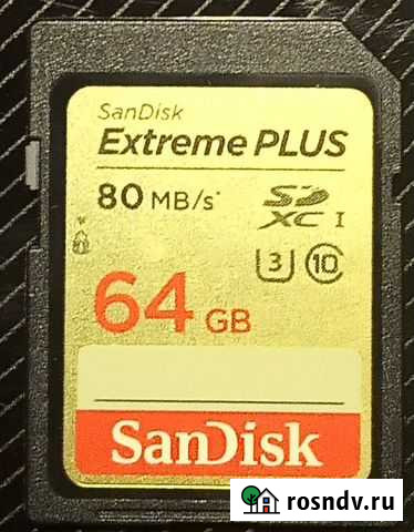 Карта памяти SanDisk Extreme Plus sdxc 64Gb Кизляр - изображение 1