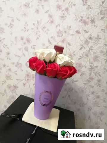 Розы из мыла букетом с духами Рубцовск - изображение 1