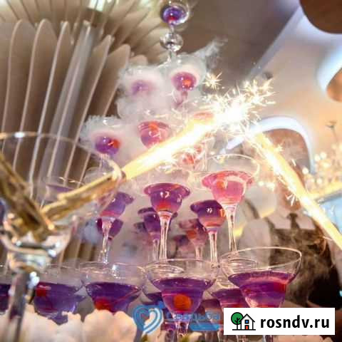 Выездной бар, бармен шоу, пирамида из бокалов Казань - изображение 1