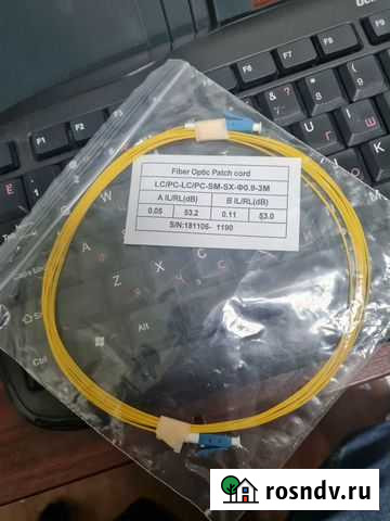 Волоконно-оптический патч-корд LC\PC-sm-sx-ф0,9-3м Казань - изображение 1