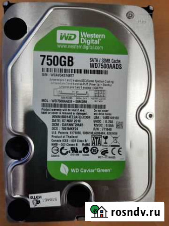 Wd 750Gb Green Новосибирск - изображение 1