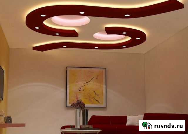 Натяжные потолки двухуровневые Ижевск - изображение 1