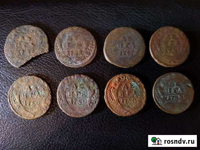 Монета Денга/Деньга. 1731-1753. Елизавета Петров Омск - изображение 1