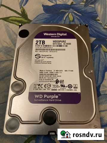 Жесткий диск Western Digital Purple 2Tb Санкт-Петербург - изображение 1