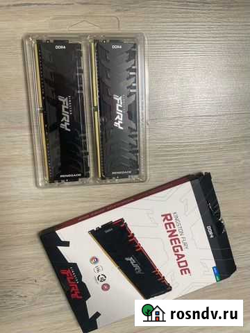 Ddr4 32 gb 2x16 3600 kingston fury renegade RGB Волхов - изображение 1
