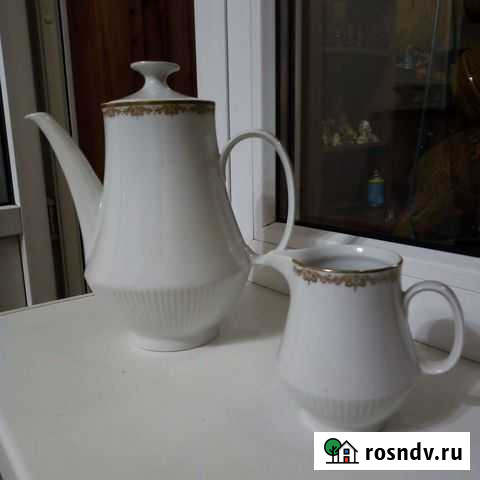 Большой кофейник и молочник. Кольдиц Таганрог - изображение 1