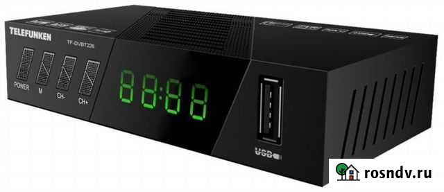 Тв приставка hdmi telefunken TF-dvbt2-26 c часами Казань - изображение 1