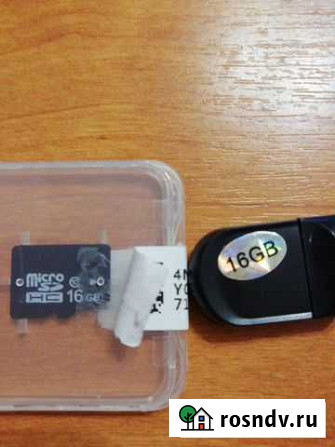 Карта памяти и usb-флеш на 16 Гб,новые Череповец - изображение 1