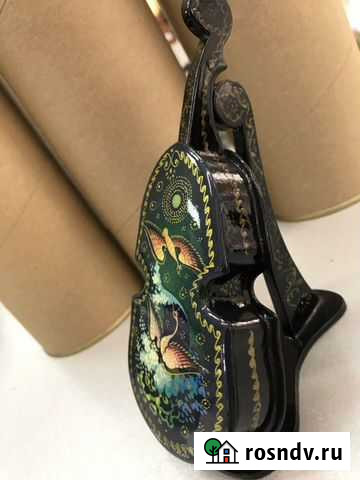 Шкатулка виолончель малая. Палехская роспись Улан-Удэ - изображение 1