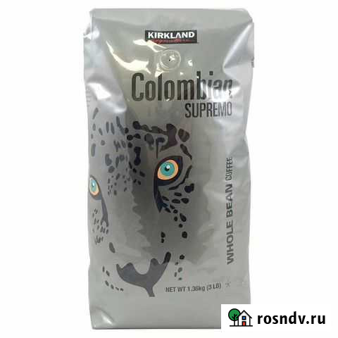 Kirkland колумбийский цельнозерновой кофе 1,36 кг Одинцово - изображение 1