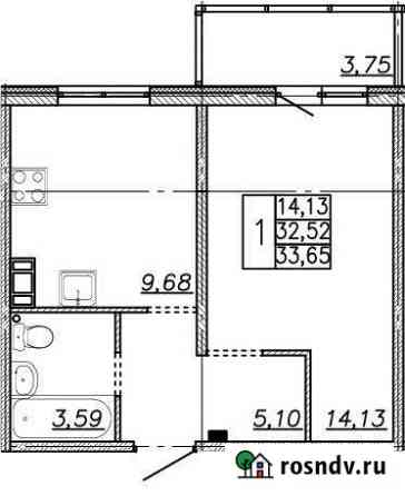 1-комнатная квартира, 33 м², 7/8 эт. на продажу в Щеглово Щеглово