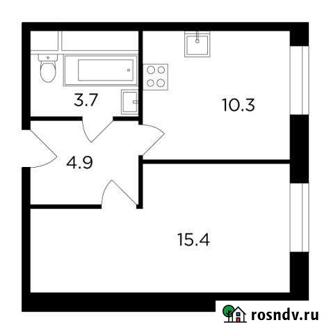 1-комнатная квартира, 34 м², 6/22 эт. на продажу в Московском Московской области Московский - изображение 1
