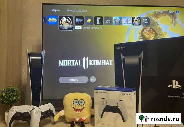 PlayStation 5 Digital Edition + 2Джоя + 50Игр Красноярск - изображение 1