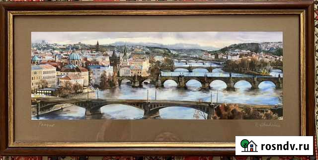 Картина в рамке (карлов мост прага) Новосибирск - изображение 1