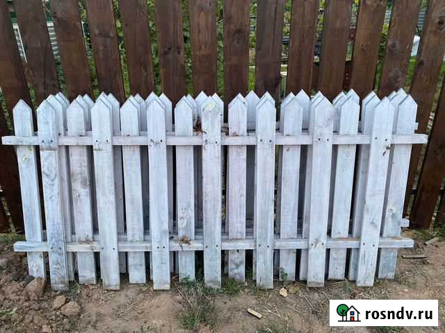 Деревянный забор (штакетник) Приволжский - изображение 1
