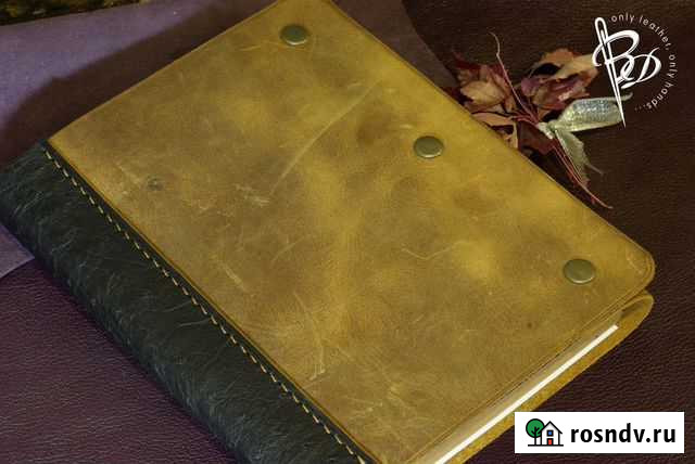 Блокнот, ежедневник. Кожа страуса. Ручная работа Иркутск - изображение 1
