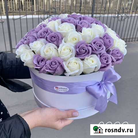 Букет лиловых мыльных Роз никогда не завянет Воронеж - изображение 1