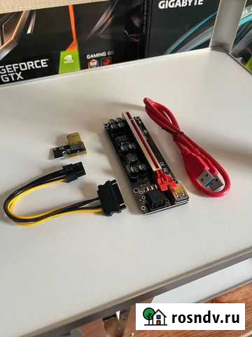 Райзер VER010S plus black, 8 конденсаторов, 8 LED Пенза - изображение 1