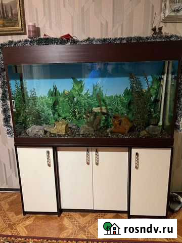 Продам аквариум на 400 литров с тумбой Симферополь - изображение 1