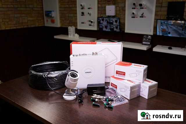 Комплект видеонаблюдения 3 камеры HiWatch Ecoline Курган - изображение 1