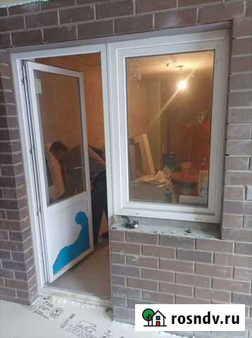 Оконный блок с дверью пластиковый Липецк - изображение 1