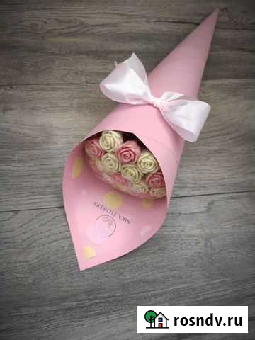 Шоколадные розы в букетах и в шляпных коробках Курск - изображение 1