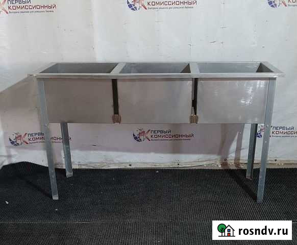 Ванна моечная Алента вм-3/430 (1490х530х845) трехс Уфа - изображение 1