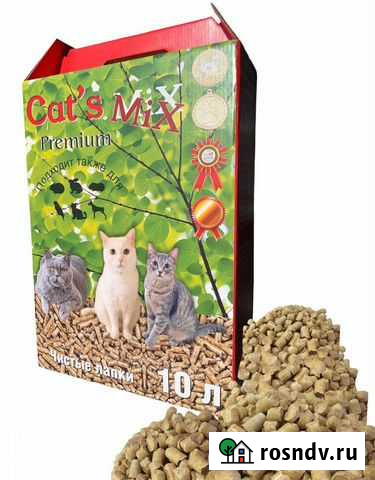 Наполнитель для кошачьего туалета древесный с дост Тюмень - изображение 1