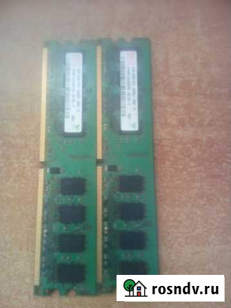 DDR 2, 800 Мгц, 2 планки по 2 Ггб, Hynix Ангарск - изображение 1