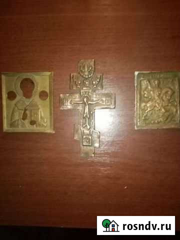 Крест латуневая иконка Пикалево - изображение 1