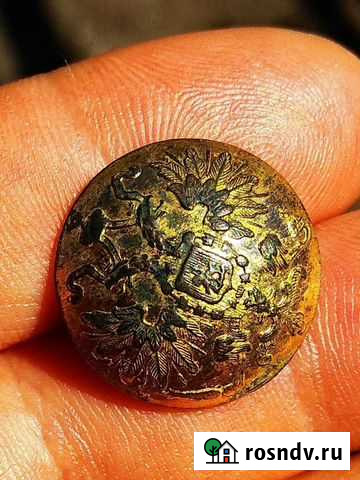 Царская позолоченная пуговица Россошь - изображение 1