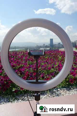 Лампа кольцевая 33 см + штатив Красноярск - изображение 1