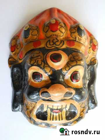 Маска,Монголия,на стену,папье-маше,в/ш16/12см Рыбинск - изображение 1