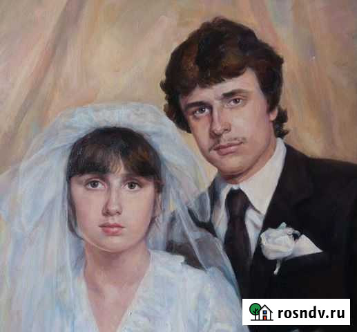 Свадебный Портрет по фото маслом на холсте Картина Тюмень - изображение 1