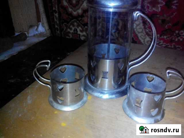 Набор Заварник и подстаканники Вязьма - изображение 1