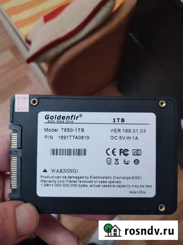 Продам новый SSD Goldenfir на 1тб Новокуйбышевск - изображение 1