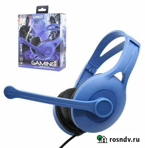 Игровые наушники GM037 (синий) Оренбург - изображение 1