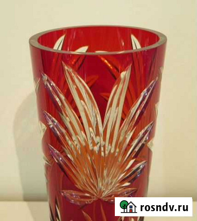 Редкая каталожная хр-ая ваза,лилии,32см 70-ег СССР Энгельс - изображение 1