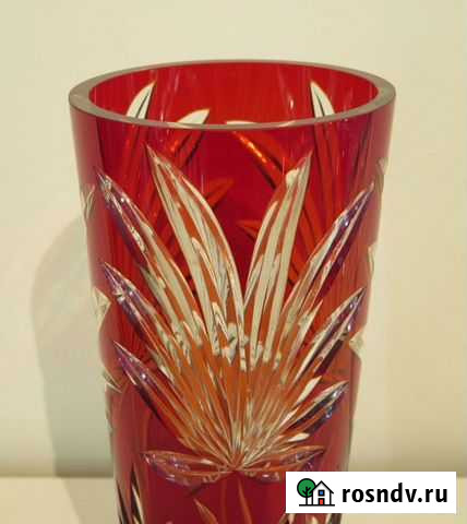 Редкая каталожная хр-ая ваза,лилии,32см 70-ег СССР Энгельс - изображение 1