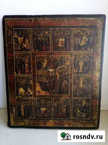 Икона старая, доска, письмо Курган - изображение 1