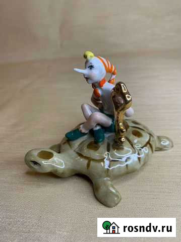 Редкая фарфоровая статуэтка Буратино на черепахе Серпухов - изображение 1