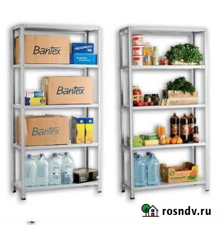 Стеллаж стальной оцинкованный 200*50*120см 4 полки Калининград - изображение 1