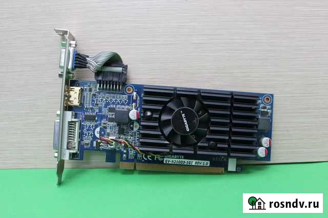 Gigabyte GeForce 210 1Gb DDR3 hdmi GV-N210D3-1GI Омск - изображение 1