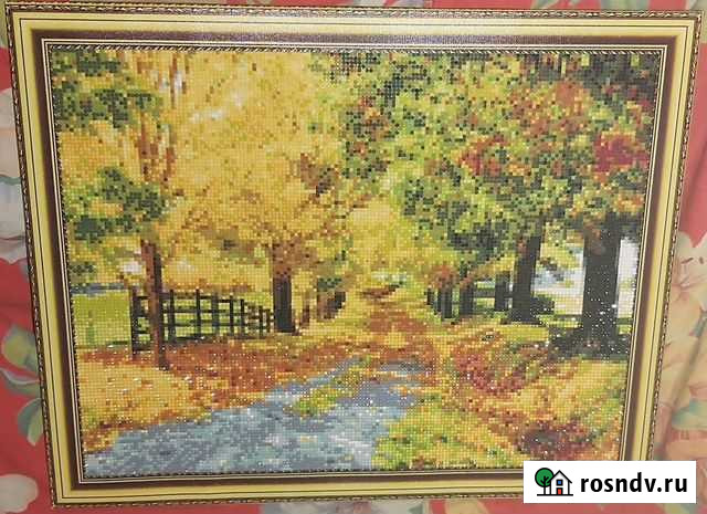 Картина осенний парк из страз Владивосток - изображение 1