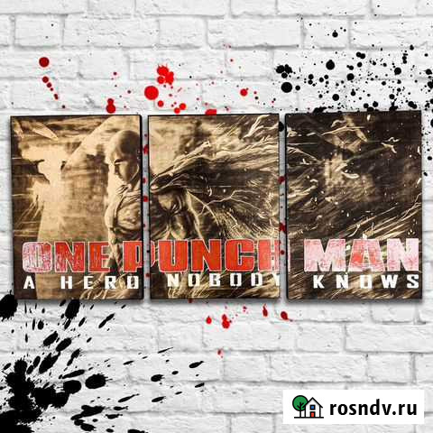 Портрет. Триплет. One Punch Man. Сайтама. Пиро Иркутск - изображение 1