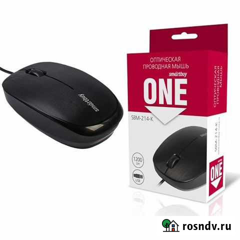 Мышь проводная Smartbuy ONE 214-K черная Урень - изображение 1