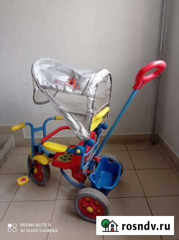 Детский трехколесный велосипед с поворотной ручкой Нижний Новгород - изображение 1