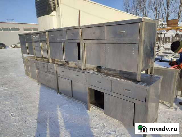 Столы купе из нержавейки с выдвижными ящиками Щёлково - изображение 1